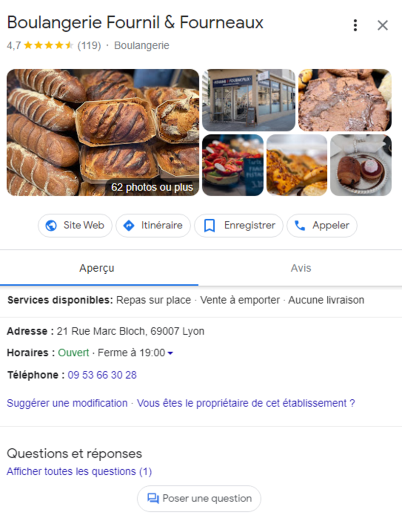 toutes les informations nécessaires pour se rendre en boutique